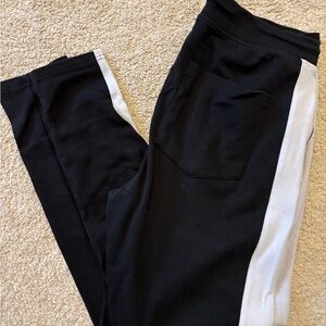Black and White Athletic Pants